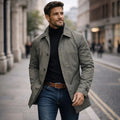 Modische Herrenjacke mit taillierter Passform und Knopfverschluss | A&Z - 1 - Atelier-Zofia