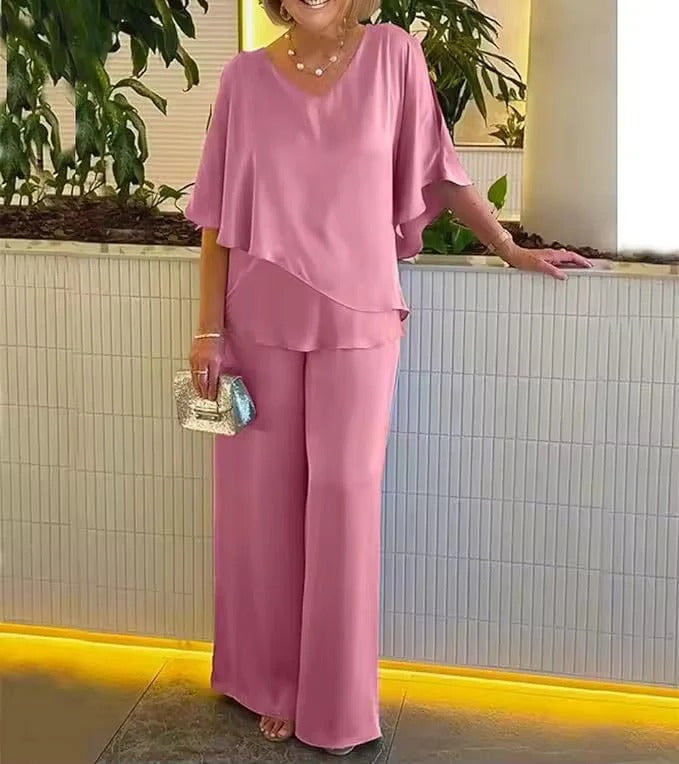 Stylisches Damen-Outfit mit V-Ausschnitt und weitem Schnitt | A&Z - 3 - Atelier-Zofia