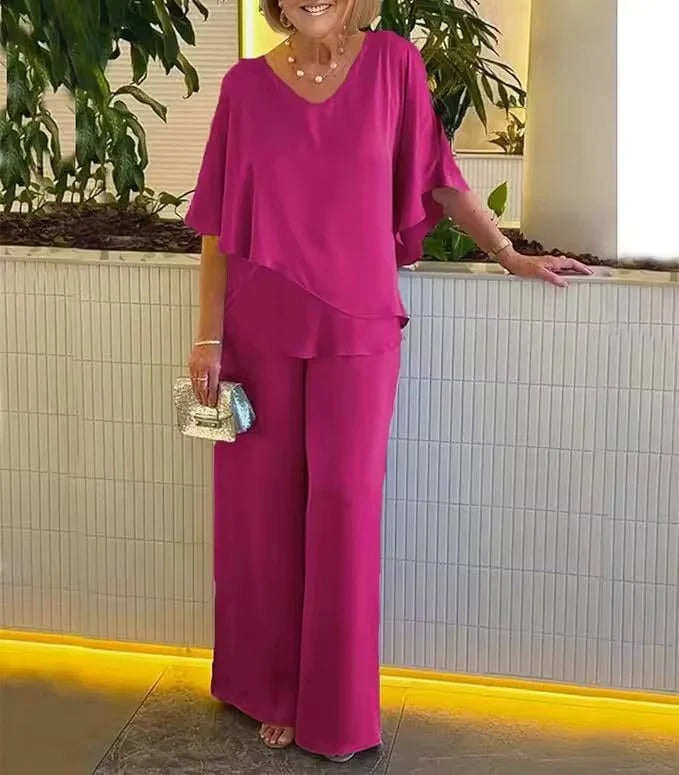 Stylisches Damen-Outfit mit V-Ausschnitt und weitem Schnitt | A&Z - 5 - Atelier-Zofia
