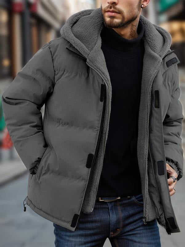 Herren Steppjacke mit Kapuze in lässigem Schnitt und warmem Innenfutter | A&Z - 3 - Atelier-Zofia
