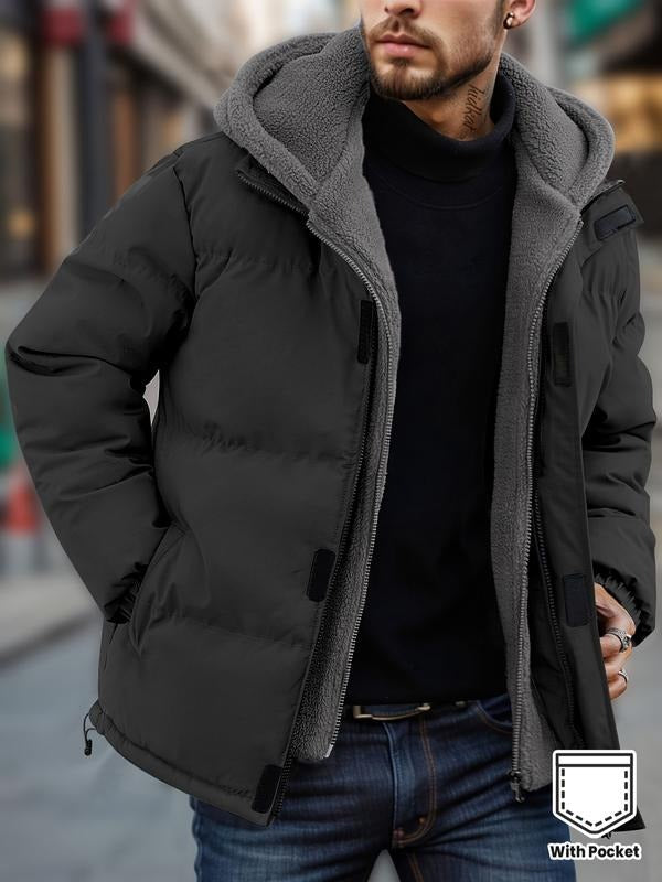 Herren Steppjacke mit Kapuze in lässigem Schnitt und warmem Innenfutter | A&Z - 2 - Atelier-Zofia