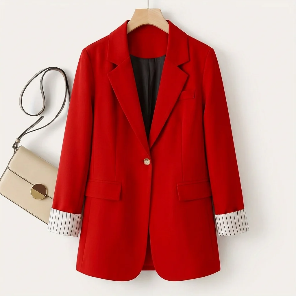 Blazer Damen mit strukturierter Silhouette und kontrastierenden Ärmeln | A&Z - 1 - Atelier-Zofia