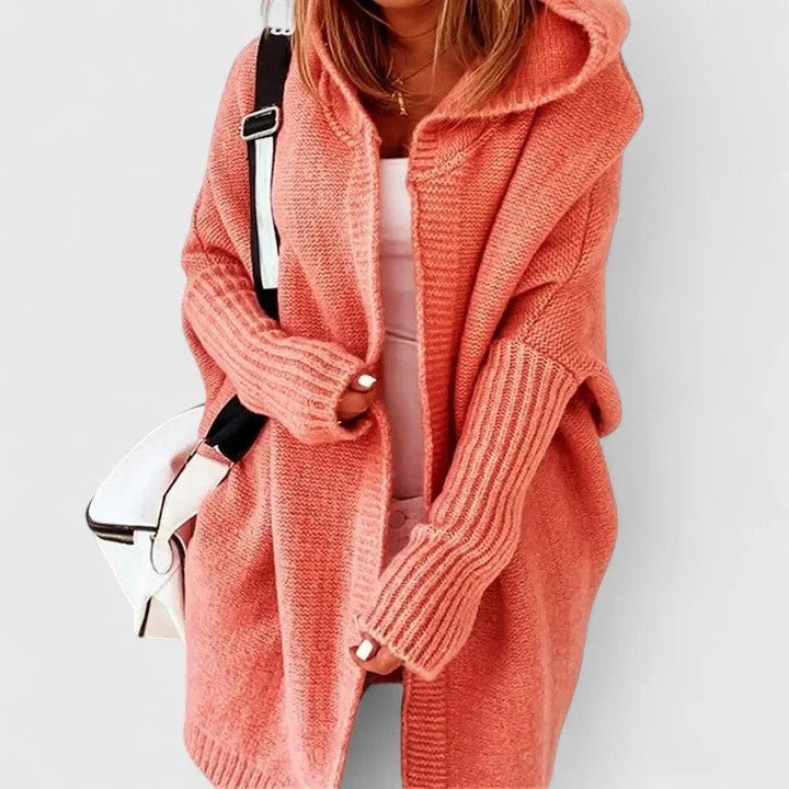 Gemütlicher Cardigan Damen mit Kapuze und weitem Schnitt | A&Z - 2 - Atelier-Zofia