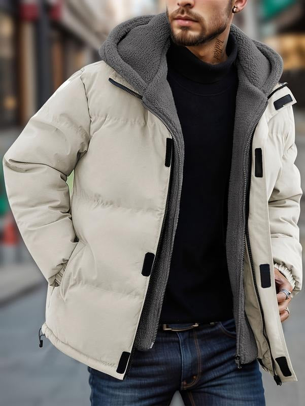 Herren Steppjacke mit Kapuze in lässigem Schnitt und warmem Innenfutter | A&Z - 1 - Atelier-Zofia