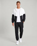 Herren Set: Modischer Hoodie mit Farbblockdesign und Jogginghose | A&Z - 1 - Atelier-Zofia