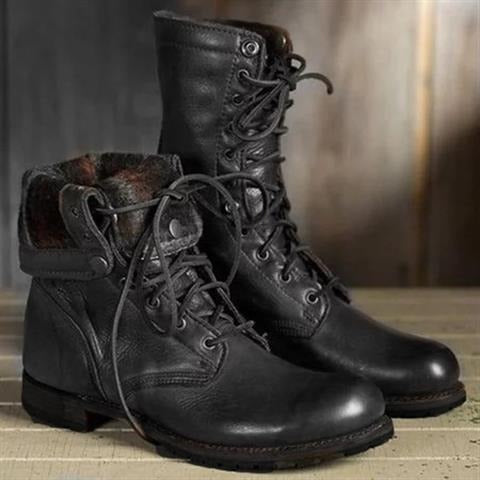 Herren Stiefel mit klassischem Schnürdesign und warmem Futter | A&Z - 2 - Atelier-Zofia
