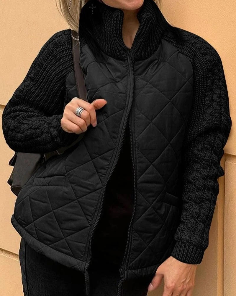 Damen Steppjacke mit hohem Kragen und praktischen Taschen | A&Z - 2 - Atelier-Zofia