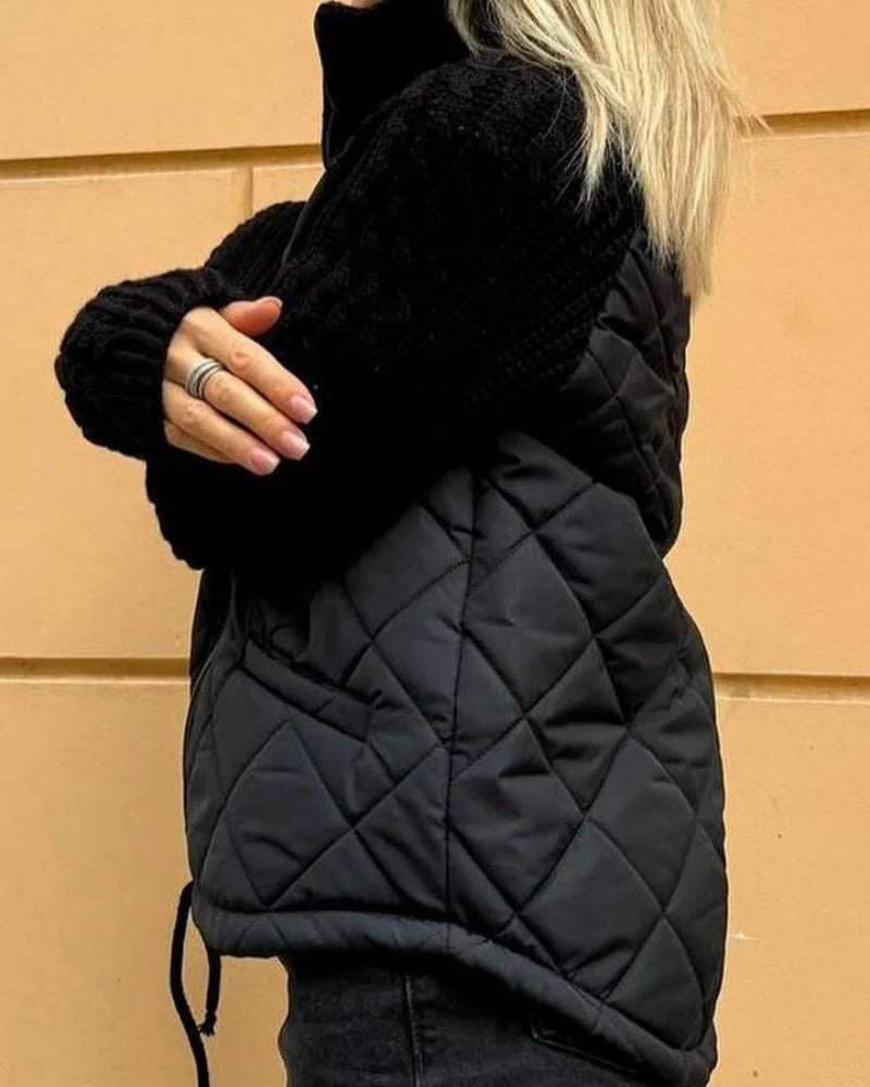 Damen Steppjacke mit hohem Kragen und praktischen Taschen | A&Z - 6 - Atelier-Zofia