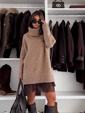 Damen Pullover mit Rollkragen und lässiger Passform | A&Z - 2 - Atelier-Zofia