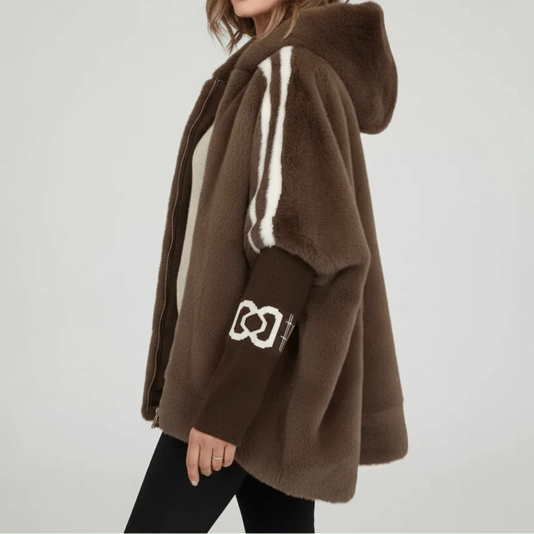 Damen Jacke mit Kapuze und trendy Streifen | A&Z - 8 - Atelier-Zofia