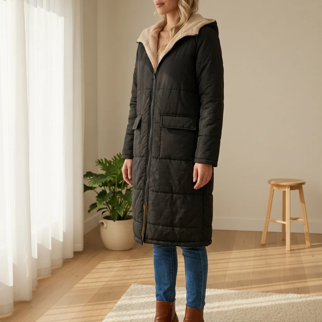 Damen Daunenjacke mit Kapuze und weichem Innenfutter | A&Z - 13 - Atelier-Zofia