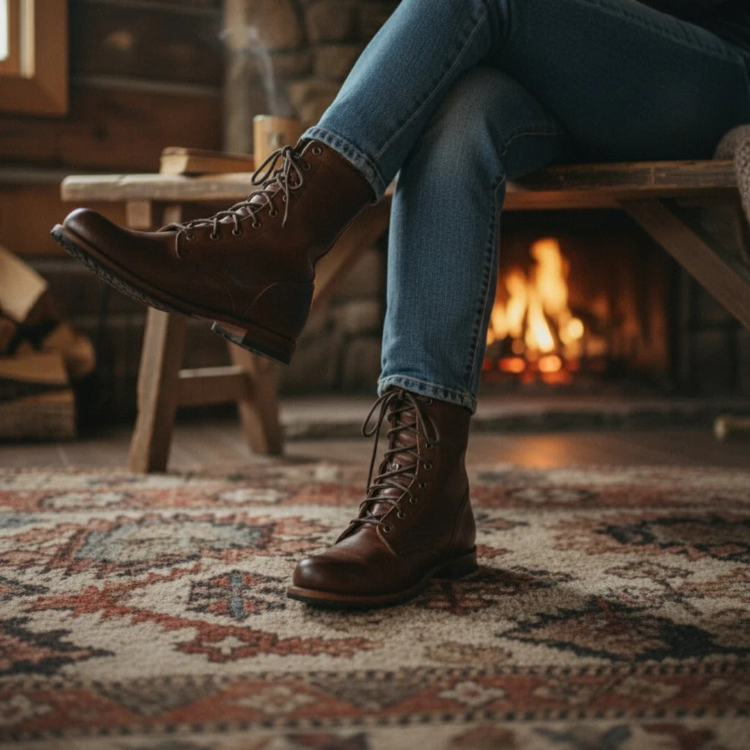 Herren Stiefel mit klassischem Schnürdesign und warmem Futter | A&Z - 5 - Atelier-Zofia