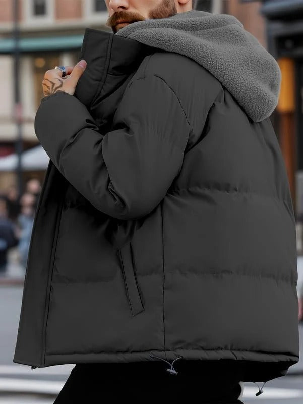 Herren Steppjacke mit Kapuze in lässigem Schnitt und warmem Innenfutter | A&Z - 5 - Atelier-Zofia