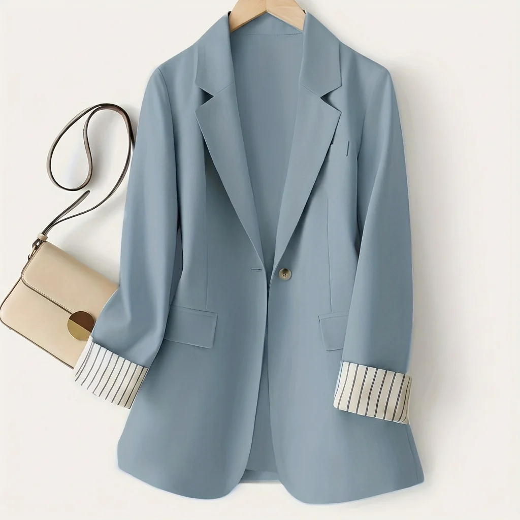 Blazer Damen mit strukturierter Silhouette und kontrastierenden Ärmeln | A&Z - 5 - Atelier-Zofia