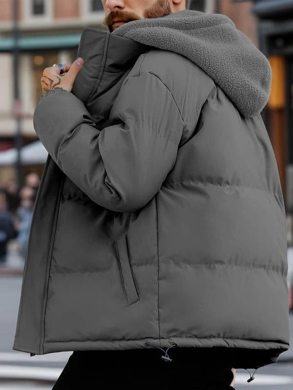 Herren Steppjacke mit Kapuze in lässigem Schnitt und warmem Innenfutter | A&Z - 6 - Atelier-Zofia