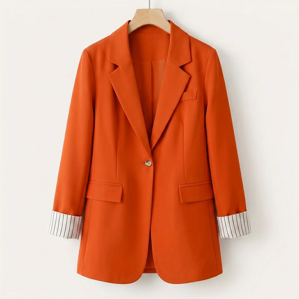 Blazer Damen mit strukturierter Silhouette und kontrastierenden Ärmeln | A&Z - 6 - Atelier-Zofia