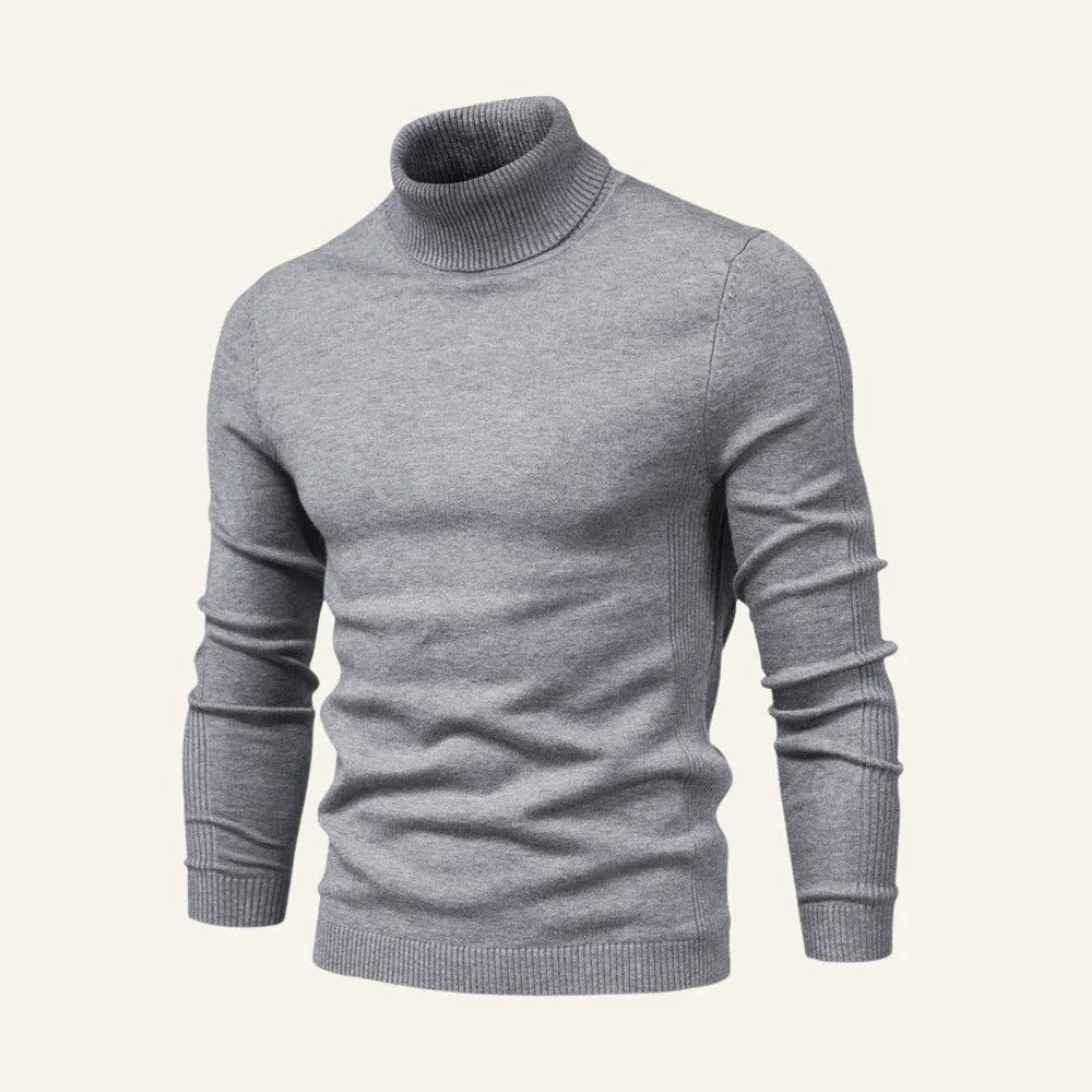 Slim-Fit Rollkragenpullover Herren mit Rippdetails | A&Z - 2 - Atelier-Zofia