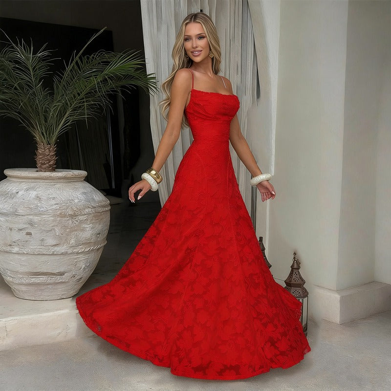 Annika – Elegantes A-Linien-Kleid mit Spaghettiträgern für Damen