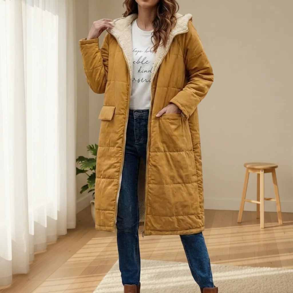Damen Daunenjacke mit Kapuze und weichem Innenfutter | A&Z - 10 - Atelier-Zofia