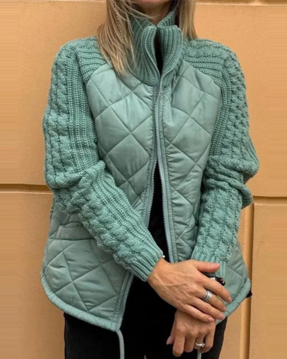 Damen Steppjacke mit hohem Kragen und praktischen Taschen | A&Z - 5 - Atelier-Zofia