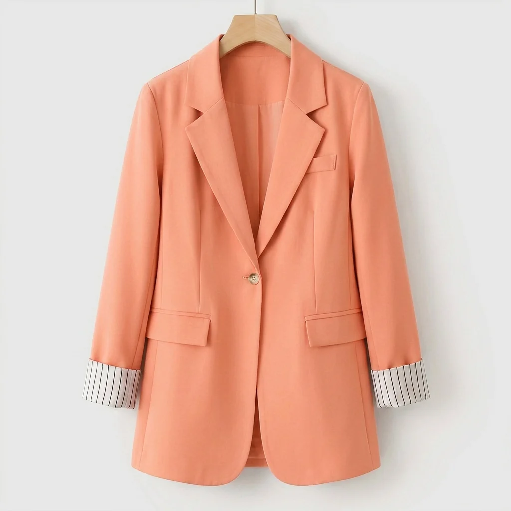 Blazer Damen mit strukturierter Silhouette und kontrastierenden Ärmeln | A&Z - 7 - Atelier-Zofia