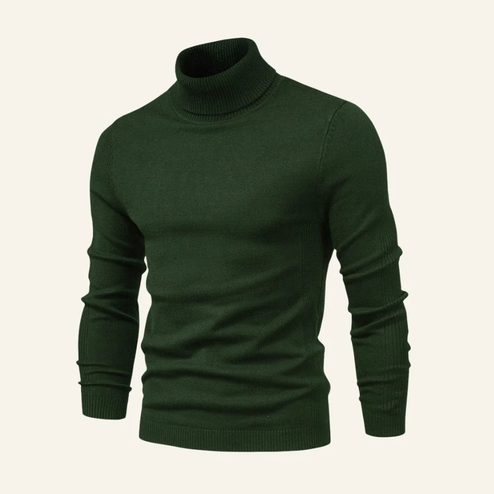 Slim-Fit Rollkragenpullover Herren mit Rippdetails | A&Z - 3 - Atelier-Zofia