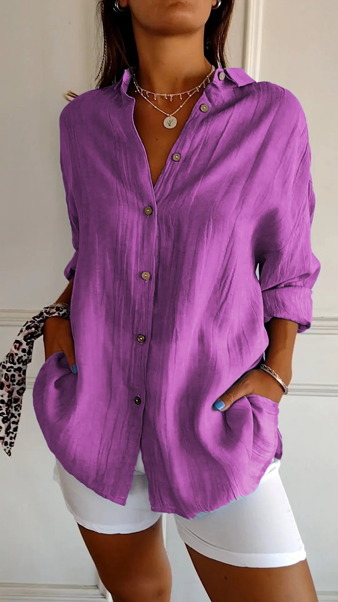 Leonie – Women's Button-Down Shirt - Image 9