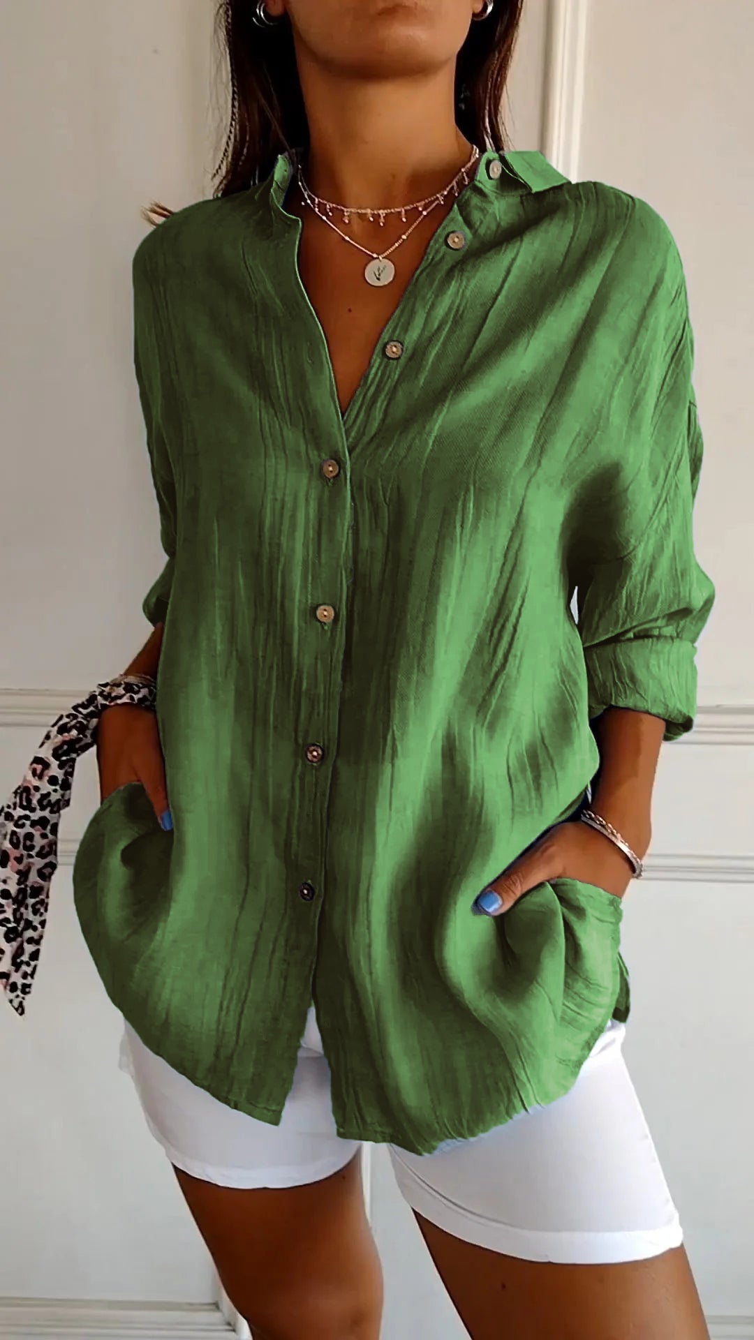 Leonie – Women's Button-Down Shirt - Image 8