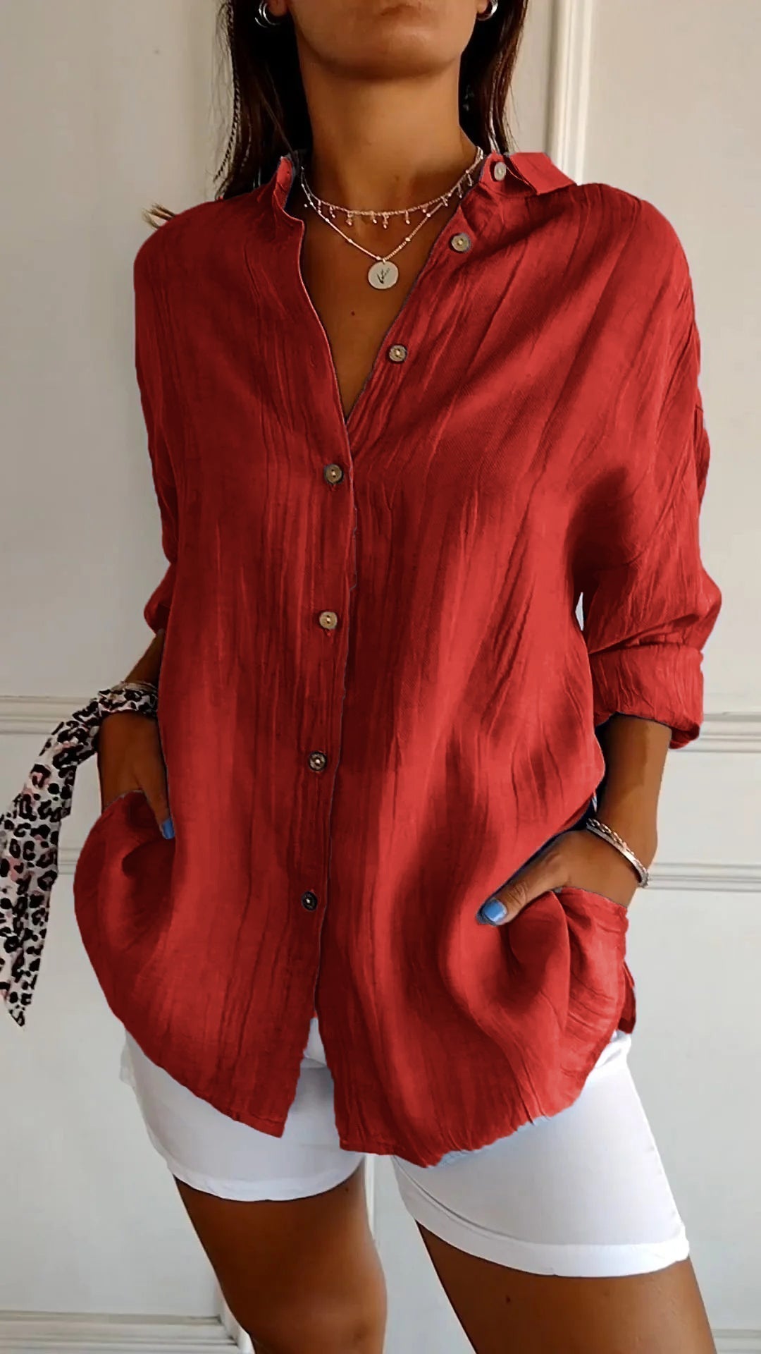Leonie – Women's Button-Down Shirt - Image 7