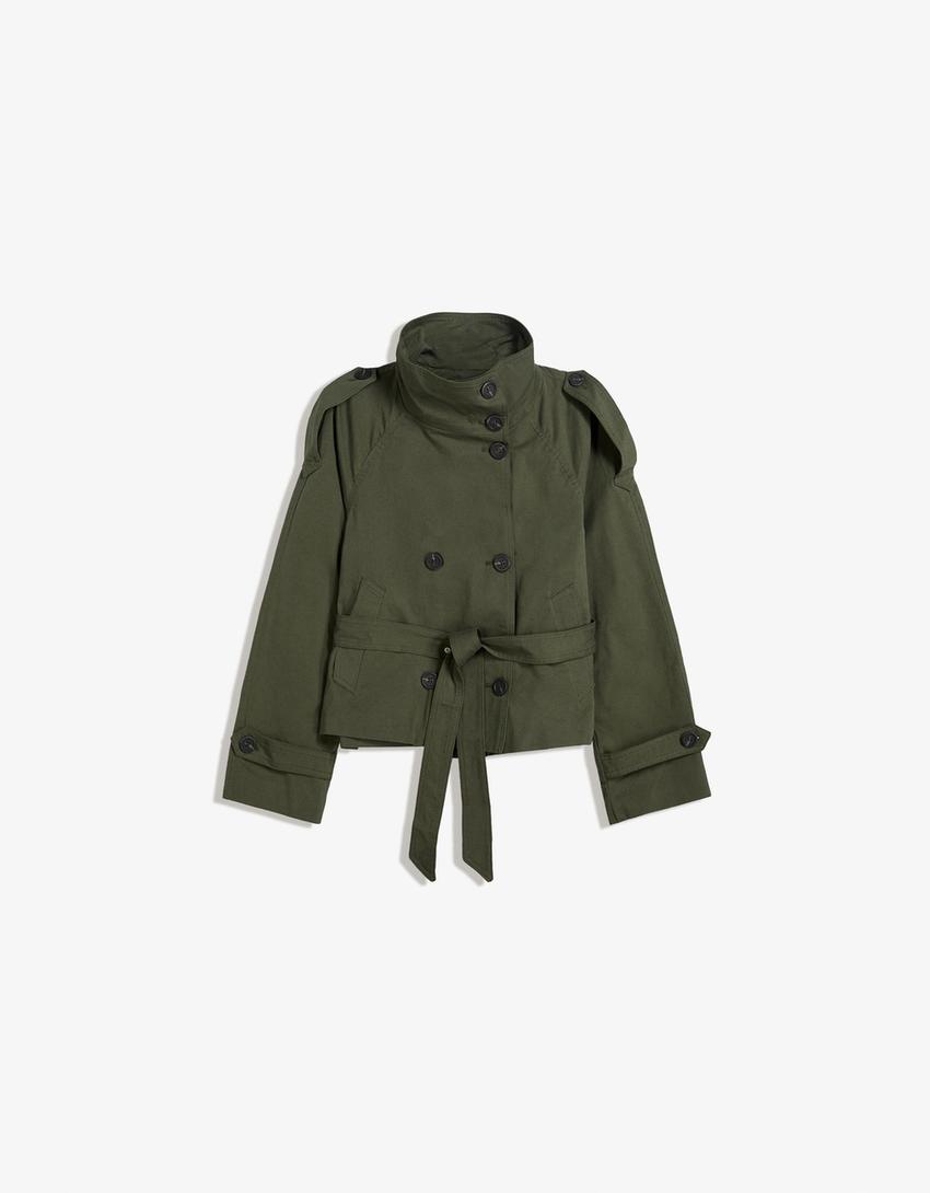 Jacke Damen mit asymmetrischem Schnitt und Taillengürtel | A&Z - 7 - Atelier-Zofia
