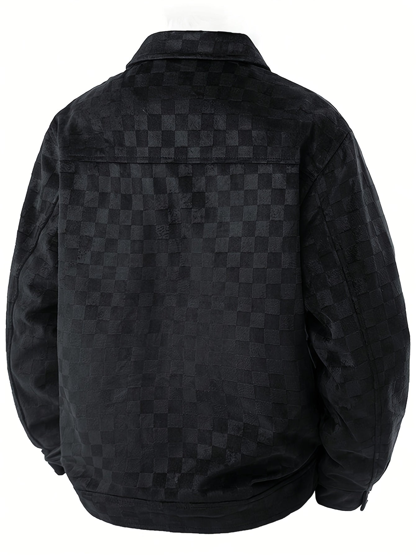 Luis – Checkered Suede Jacket - Image 3