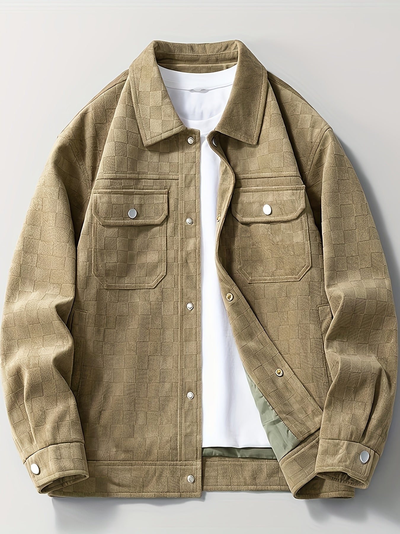 Luis – Checkered Suede Jacket - Image 10