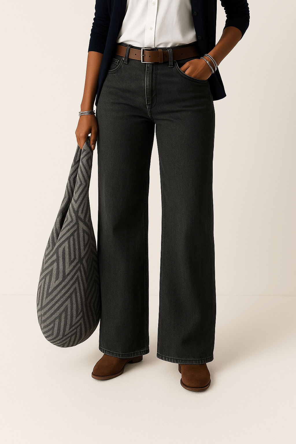 Clara – Weit geschnittene Jeans mit hohem Bund