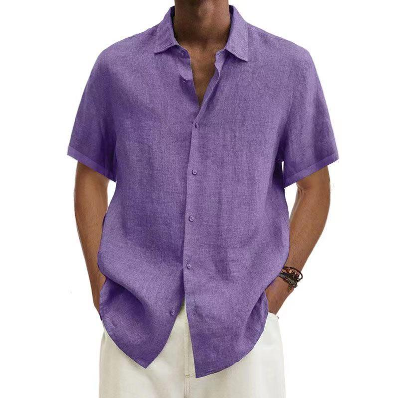 Walter – Men’s Short Sleeve Linen Shirt - Image 9