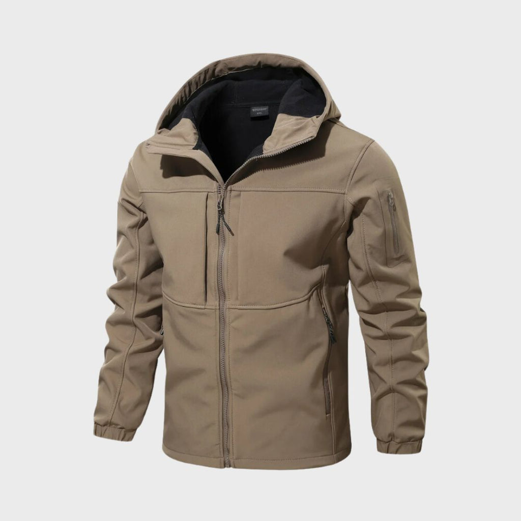 Herren Softshelljacke mit Kapuze - Wasserdicht und Funktional - J&B - 3 - Atelier-Zofia