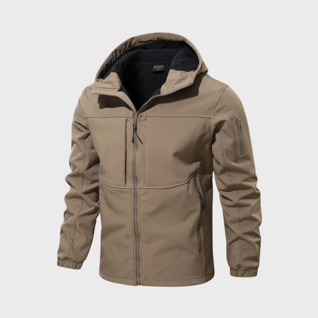 Herren Softshelljacke mit Kapuze - Wasserdicht und Funktional - J&B - 3 - Atelier-Zofia