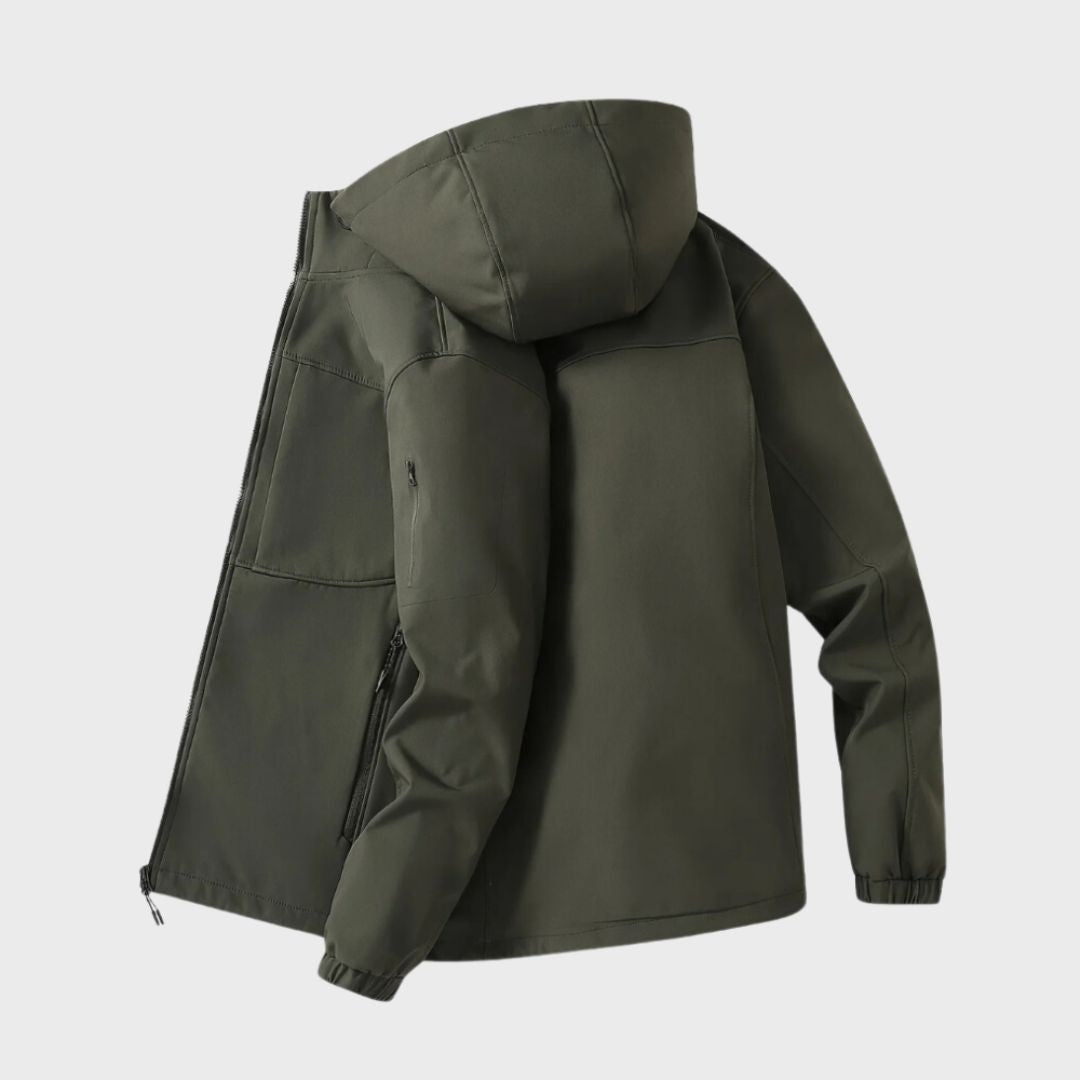 Herren Softshelljacke mit Kapuze - Wasserdicht und Funktional - J&B - 6 - Atelier-Zofia