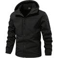 Herren Softshelljacke mit Kapuze - Wasserdicht und Funktional - J&B - 1 - Atelier-Zofia