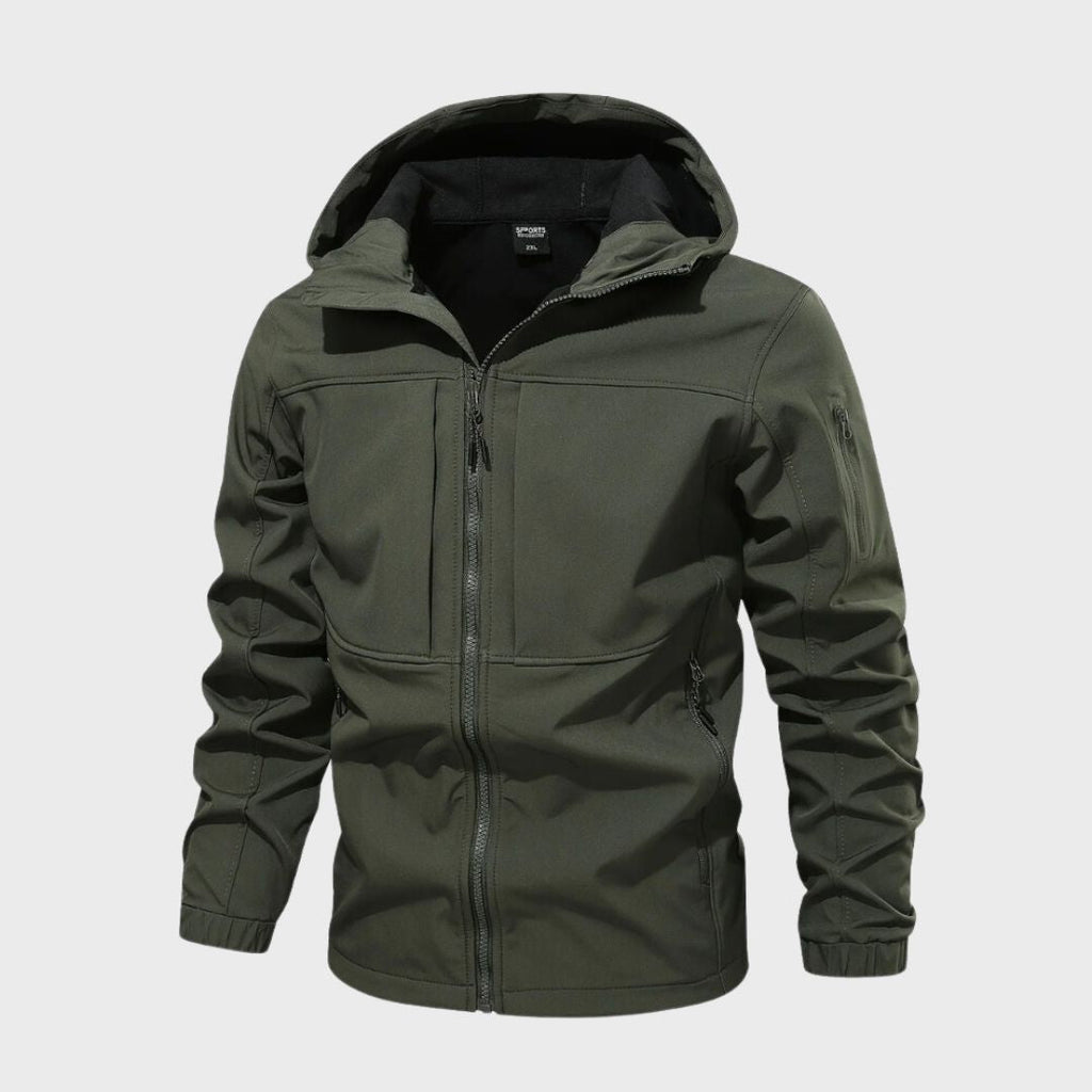 Herren Softshelljacke mit Kapuze - Wasserdicht und Funktional - J&B - 4 - Atelier-Zofia