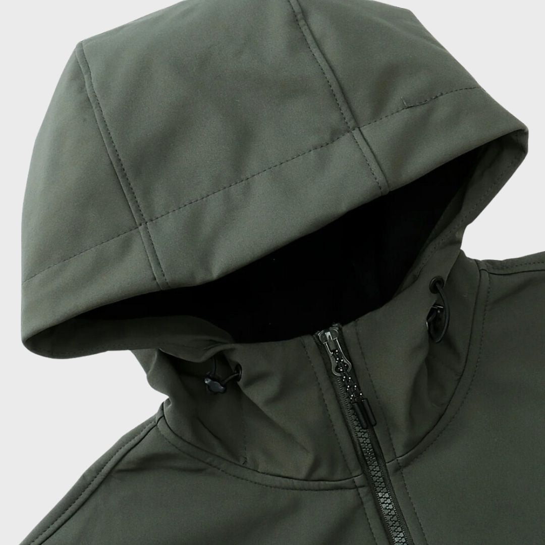 Herren Softshelljacke mit Kapuze - Wasserdicht und Funktional - J&B - 5 - Atelier-Zofia