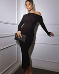 Anna – Women Off-Shoulder Evening Dress - Image 1