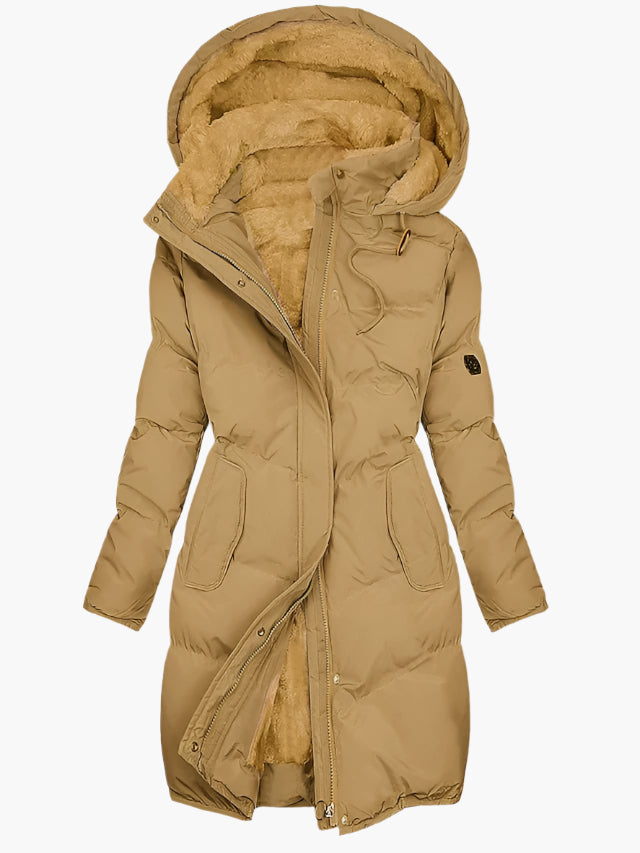 Damen Daunenmantel mit Kapuze und gemütlichem Innenfutter - J&B - 5 - Atelier-Zofia