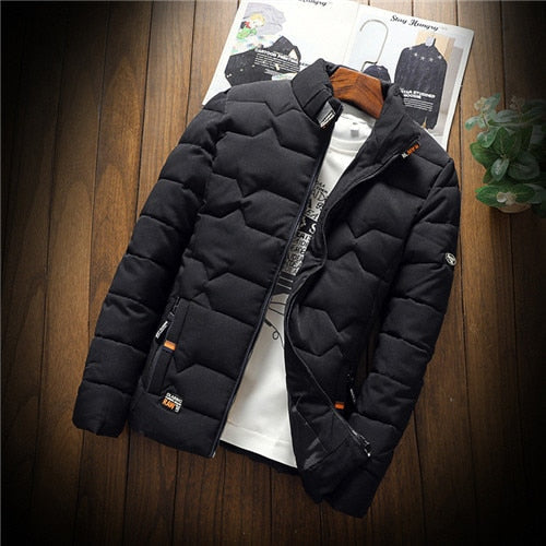 Moderne Herren Steppjacke im Slim-Fit-Stil mit durchgehendem Reißverschluss - J&B - 3 - Atelier-Zofia