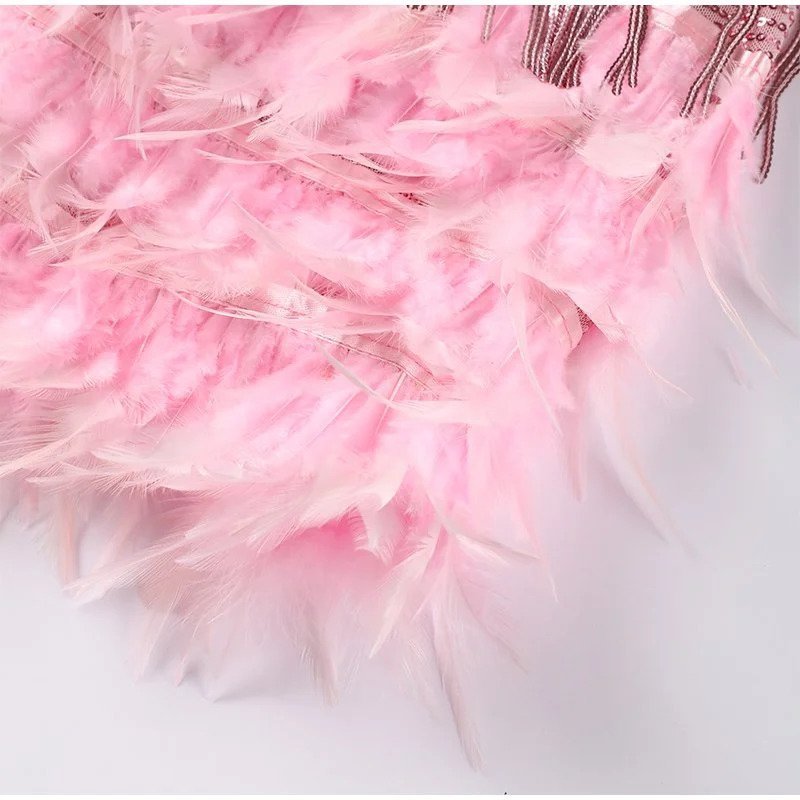 Chloe – Sparkling Feather Mini Dress - Image 10