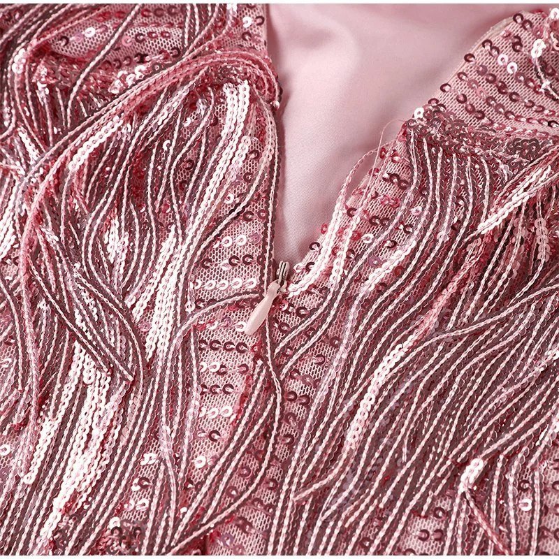 Chloe – Sparkling Feather Mini Dress - Image 12