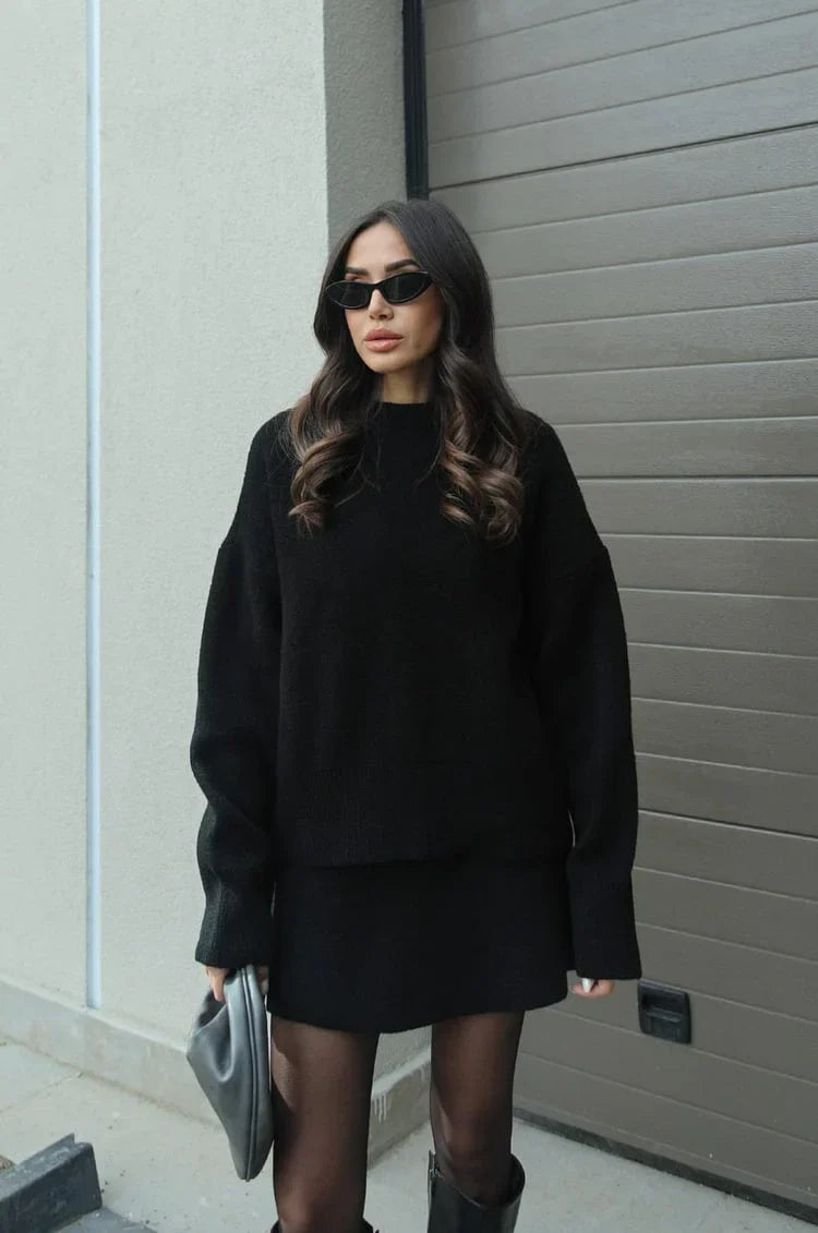 Charmantes Strick-Set: Pullover und Rock für jeden Anlass – J&B - 1 - Atelier-Zofia