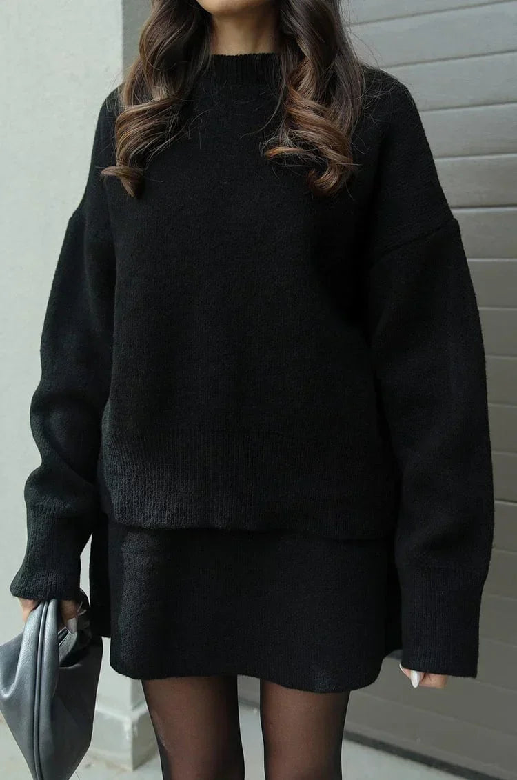 Charmantes Strick-Set: Pullover und Rock für jeden Anlass – J&B - 3 - Atelier-Zofia