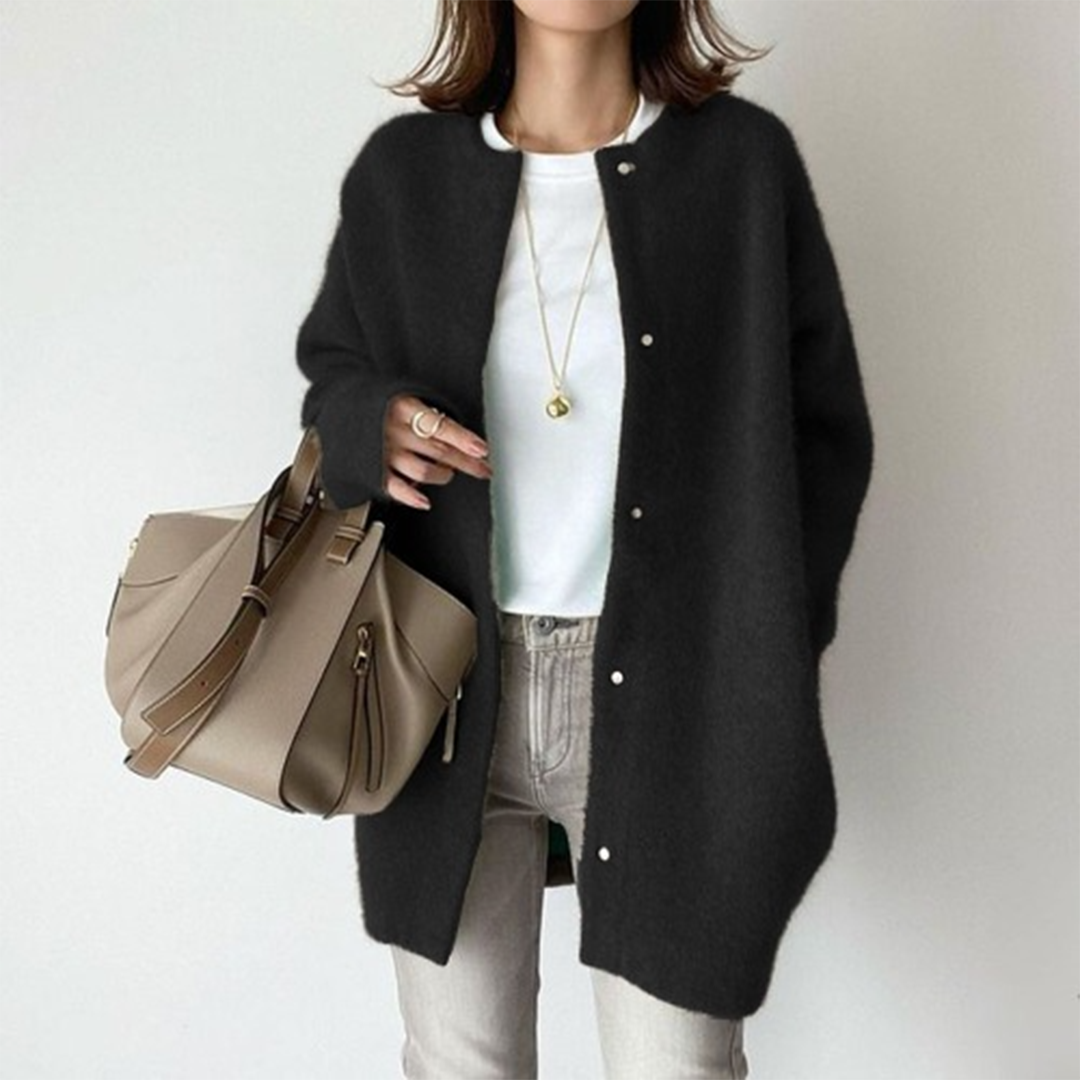 Soft women's jacket with a button placket and a relaxed fit - J&B; - 5 - Elvaroza.com