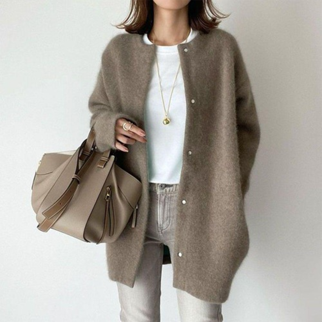 Soft women's jacket with a button placket and a relaxed fit - J&B; - 8 - Elvaroza.com