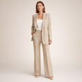 Stilvolles Damenensemble: Figurfreundlicher Blazer und Weite Hose - J&B - 1 - Atelier-Zofia